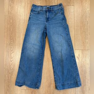 UpWest Wide Leg Jeans Elastic Waist Blue Denim Size Small